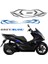 Motosiklet Koruma Etiket Vücut Çıkartma Dekorasyon Honda PCX160 Pcx 160 PCX160 2021-2022 Gri + Mavi (Yurt Dışından) 2
