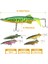 Kancalı Balıkçılık Lures, Yapay Sert Swimbaits Wobbler Dönen Kuyruk Olta Takımı 3D Gözler (Yurt Dışından) 3