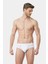 Erkek Likralı Slip 166/BEYAZ 1