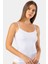 Kadın Ayarlanabilir Ip Askılı Kaşkorse Likralı Pamuklu Atlet 970/BEYAZ 4
