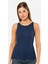 Kadın Halter Yaka Fitilli Atlet 3403/LACIVERT 1