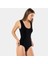 Kadın Lazer Kesim Pamuklu Çıtçıtlı Body 905/SIYAH 2
