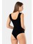 Kadın Lazer Kesim Pamuklu Çıtçıtlı Body 905/SIYAH 4
