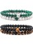 19CM-20CM Tarzı Siyah Mavi Sıcak ve Çiftler Arası Mesafe Bilekliği Doğal Kaplan Gözü Lav Taşı 6mm Boncuklu Bilezik Enerji Elastik Halat Malakit Takı (Yurt Dışından) 2