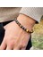 19CM Tarzı Siyah Tabanca Kaplama Doğal Çakra Kaplan Gözü Taş Boncuklu Bilezik El Yapımı Esnek Takı Unisex Bilezik Gümüş Rengi Spacer Şans Kolye Pulsera Çift (Yurt Dışından) 3