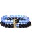 19CM Tarzı 8mm Çift Mavi Ay Taşı Bileklik Boncuklu Bilezikler Kadın Erkek Çift Bilezikler Reiki Mat Opal Ay Işığı Meditasyon Takı Sevgi Hediyesi (Yurt Dışından) 1