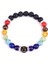 XL-23CM Tarzı No.7 Boyutu 7 Çakra Bileklik Erkek Kadın Doğal Lava Taşı Kristal Şifa Anksiyete Takı Mandala Yoga Meditasyon Bilezik Hediye (Yurt Dışından) 2