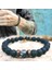 No.30 Boyutu Moda Erkek Boncuklu Bilezik Doğal Lava Taşı Ahşap Çakra Difüzör Bileklik 12 Burç Takı Punk Bilezikler Kadınlar Için (Yurt Dışından) 3