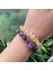 Gül Kuvartzı Doğal Ametistler Sitrinler Kyanitler Kuvars Bilezik Healing Rock Mineral Taş Açık Kolluk Tel Sarma Kristal Bilezik (Yurt Dışından) 5