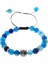 ABK005 Oıqueı Metal Kasklı Baykuş Aslan Başlı Boncuklu Bilezik Erkek Renkli Taş Boncuklar Ayarlanabilir Bileklikler Mala Yoga Bileziği Kadınlar Için (Yurt Dışından) 1