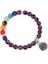19CM Tarzı Kırmızı 7 Çakra Bileklik Doğal Ametist Boncuklu Bilezik Budizm Lotus Taşı Bileklik Erkekler Reiki Taş Pulsera Kadınlar Yoga Takı (Yurt Dışından) 2