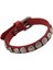 Kırmızı Gül Vintage Rock Punk Gerçek Deri Bilezik Pulseira Masculina Mujer Erkek Bilezik Yıldız Nokta Charm Bilezik Kadınlar ve Erkekler Için Kırmızı (Yurt Dışından) 2