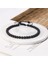 Yeşil Kedi Gözü 4mm Doğal Labradorit Howlit Taş Boncuklu Bilezik Erkekler Vintage Ayarlanabilir Siyah Halat Bileklik Takı Kadınlar Pulsera Reiki Hediyeler (Yurt Dışından) 5