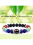 XL-23CM Tarzı No.20 Boyutu 7 Çakra Bileklik Erkek Kadın Doğal Lava Taşı Kristal Şifa Anksiyete Takı Mandala Yoga Meditasyon Bilezik Hediye (Yurt Dışından) 3