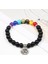 Mor Yıpranmış Moda Bileklik Yoga 7 Çakra Siyah Lava Doğal Taş Boncuk Şans Bilezikleri Şifa Reiki Buddha Lotus Kolye Kadın Erkek Takı (Yurt Dışından) 5