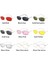 Altın Yeşil Moda Retro Dikdörtgen Renkli UV400 Metal Çerçeve Net Lens Punk (Yurt Dışından) 3