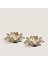 2'li Lotus Cam Mumluk 15 cm Amber 3