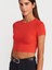 31104 Modal Crop Top-Kırmızı 1