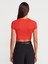 31104 Modal Crop Top-Kırmızı 2
