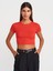 31104 Modal Crop Top-Kırmızı 3