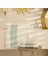 Cozy Bath Jakarlı Pamuk 4 Parça Hamam Seti Yeşil-Bej 1