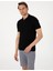 Erkek Siyah Slim Fit Polo Yaka Triko Tişört 50305976-VR046 3