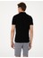 Erkek Siyah Slim Fit Polo Yaka Triko Tişört 50305976-VR046 5