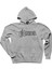 Saxon Logo Text Gri Kapşonlu Sweatshirt Hoodie 1