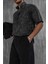 Erkek Polo Yaka Regular Fit Triko T-Shirt Siyah 3