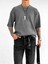 Erkek Yıkamalı Fitilli Oversize T-Shirt Siyah 1