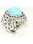 Nusrettaki 925 Ayar Gümüş Konstantinopol Tasarım Firuze Taşlı Yüzük 4