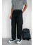Erkek Kargo Cepli Esnek Baggy Pantolon Siyah 2
