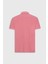 AC&Co / Altınyıldız Classics Erkek Çekmeyen Pamuklu Kumaş Slim Fit Dar Kesim Fuşya-Beyaz Kıvrılmaz Polo Yaka Tişört 5