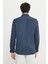 Erkek Lacivert Slim Fit Dar Kesim Italyan Yaka Armürlü Gömlek 5