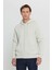 Erkek Bej Standart Fit Normal Kesim Içi Polarlı 3 Iplik Kapüşonlu Fermuarlı Sweatshirt Ceket 4