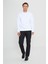 Erkek Beyaz Standart Fit Normal Kesim Içi Polarlı 3 Iplik Bisiklet Yaka Sweatshirt 2