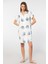 Kadın Desenli Dokuma Düğmeli Elbise 1