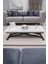 Home Üst Tabla Mdf Beyaz Oval Köşe Alt Ayak Siyah 2