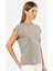 Kadın Vatka Görünümlü T-Shirt 3401/GRI 1
