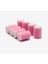 1207 Pembe Cırtlı Sünger Bigudi 8li Çap 4cm + 12lı Alüminyum Saç Pensi 6