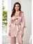 Brandy Saten 3'lü Pijama Takım 2075 2