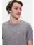 Caleb Koyu Gri Bisiklet Yaka Cepli Standard Fit Erkek Tshirt 2