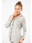 Düz Uzun Kollu Gömlek Yaka Pijama Takım 3365/GRI 4