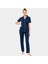 Düz Kısa Kollu Gömlek Yaka Pijama Takım 3368/LACIVERT 3