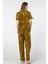 Kadın Desenli Kısa Kol Dokuma Pijama Takımı 3604/HAKI 5