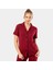 Düz Kısa Kollu Gömlek Yaka Piama Takım 3368 Bordo 3368/BORDO 4