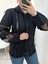 Siyah Balon Kol Fisto Talya Gömlek 3
