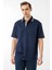 Erkek Polo Yaka Merserize T-Shirt Lacivert_3 1