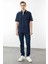 Erkek Polo Yaka Merserize T-Shirt Lacivert_3 2
