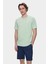 Caleb Duman Yeşili Bisiklet Yaka Cepli Standard Fit Erkek Tshirt 1